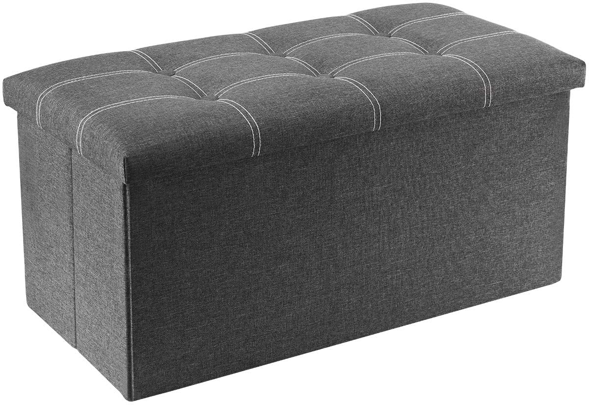 Ottomans : 30 inches Storage Ottoman Bench, Foldable Footrest