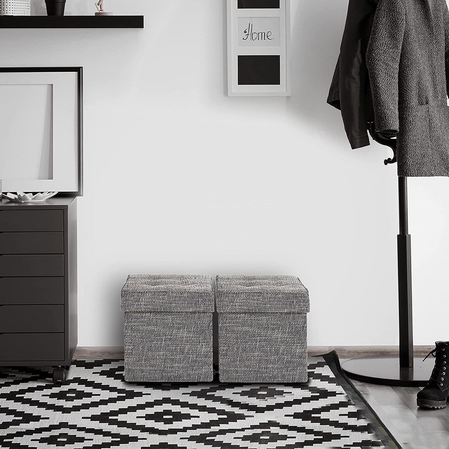 Ottomans : Classics Fold able Storage Footrest Chest Ottoman, 1-Pack