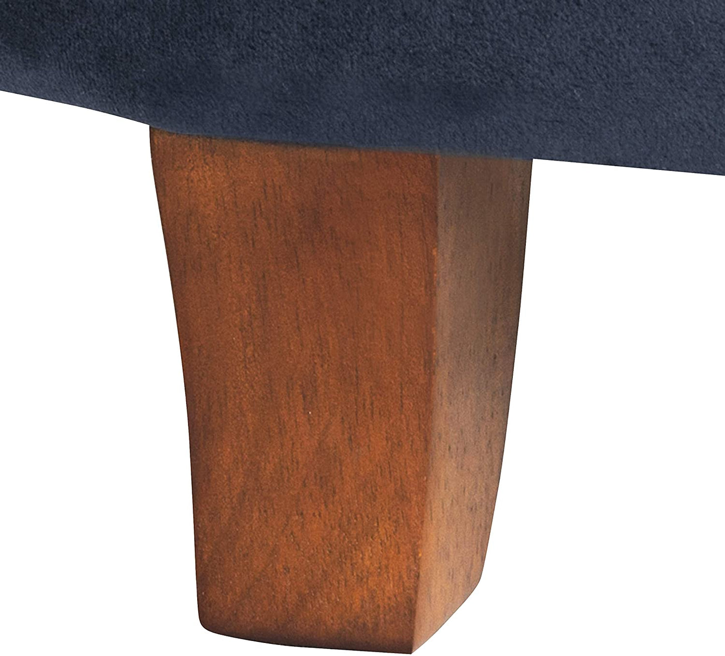 Ottomans : Fabric Upholstered Round Storage Ottoman with Removable Lid