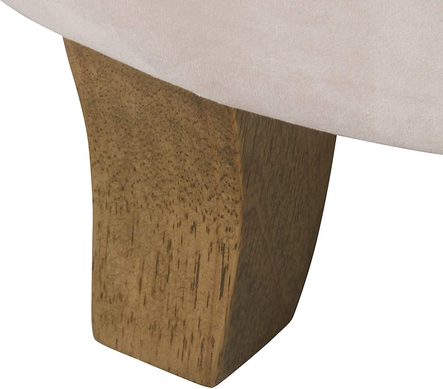 Ottomans : Fabric Upholstered Round Storage Ottoman with Removable Lid