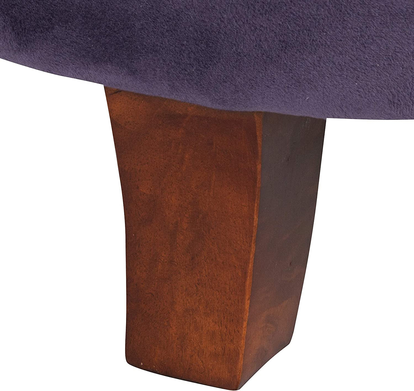 Ottomans : Fabric Upholstered Round Storage Ottoman with Removable Lid