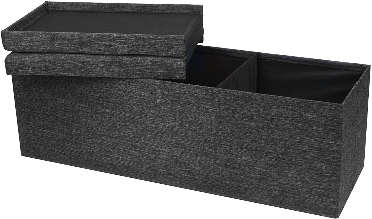 Ottomans : Folding Toy Box Chest with Ottomans Bench Foot Rest