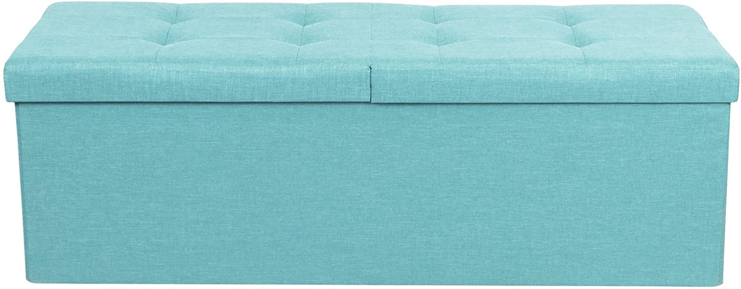 Ottomans : Folding Toy Box Chest with Ottomans Bench Foot Rest