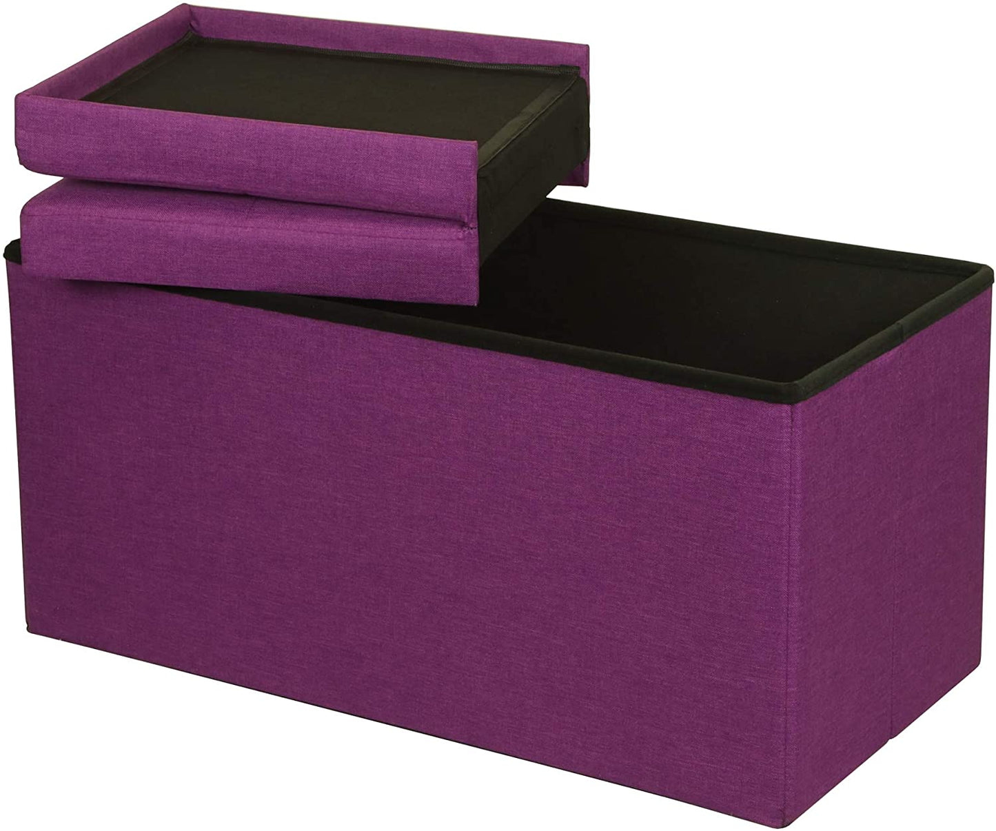 Ottomans : Folding Toy Box Chest with Ottomans Bench Foot Rest