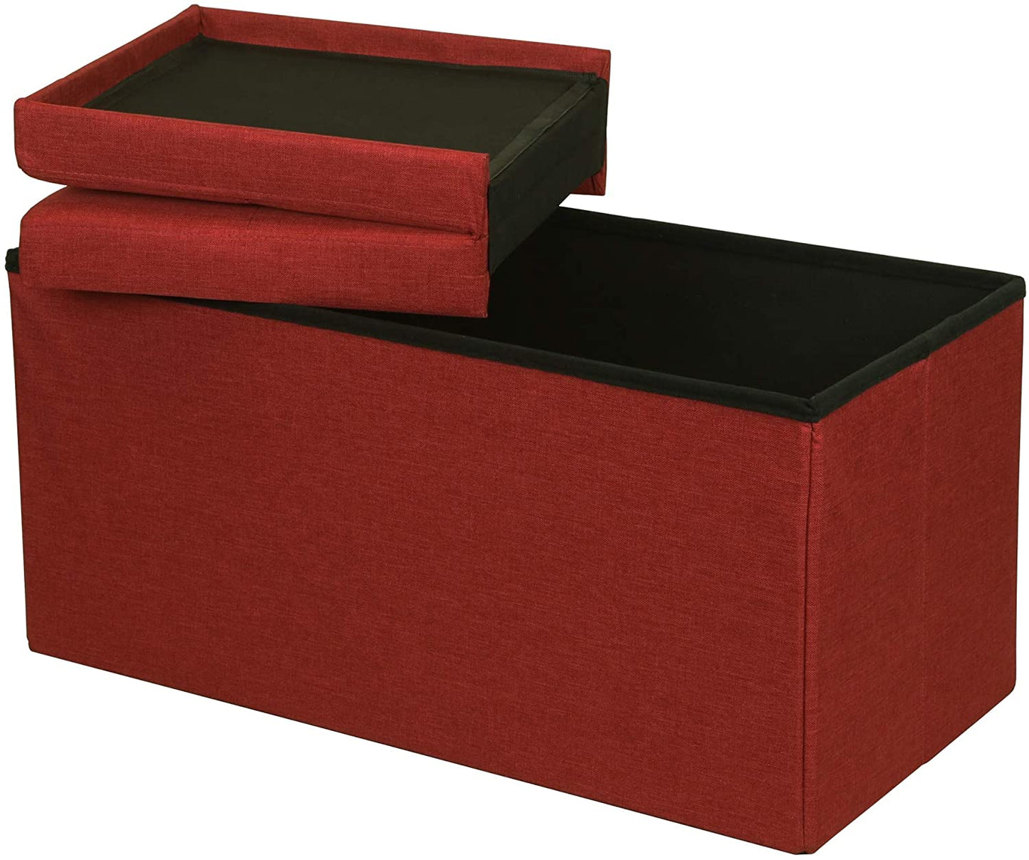 Ottomans : Folding Toy Box Chest with Ottomans Bench Foot Rest
