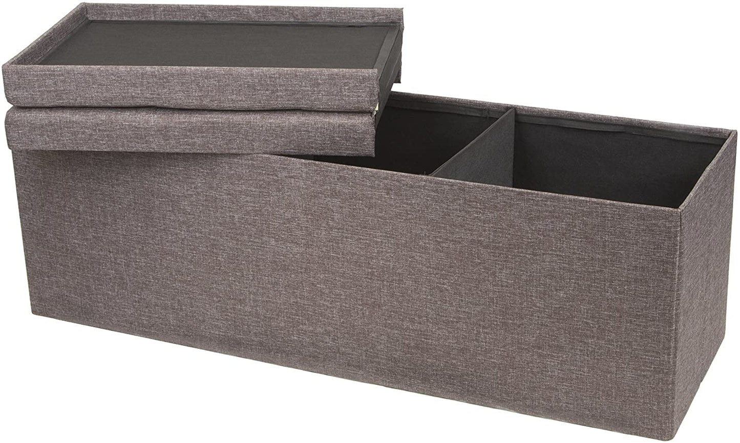 Ottomans : Folding Toy Box Chest with Ottomans Bench Foot Rest
