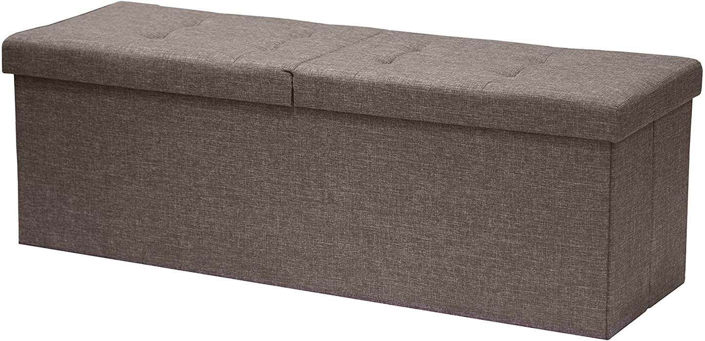 Ottomans : Folding Toy Box Chest with Ottomans Bench Foot Rest