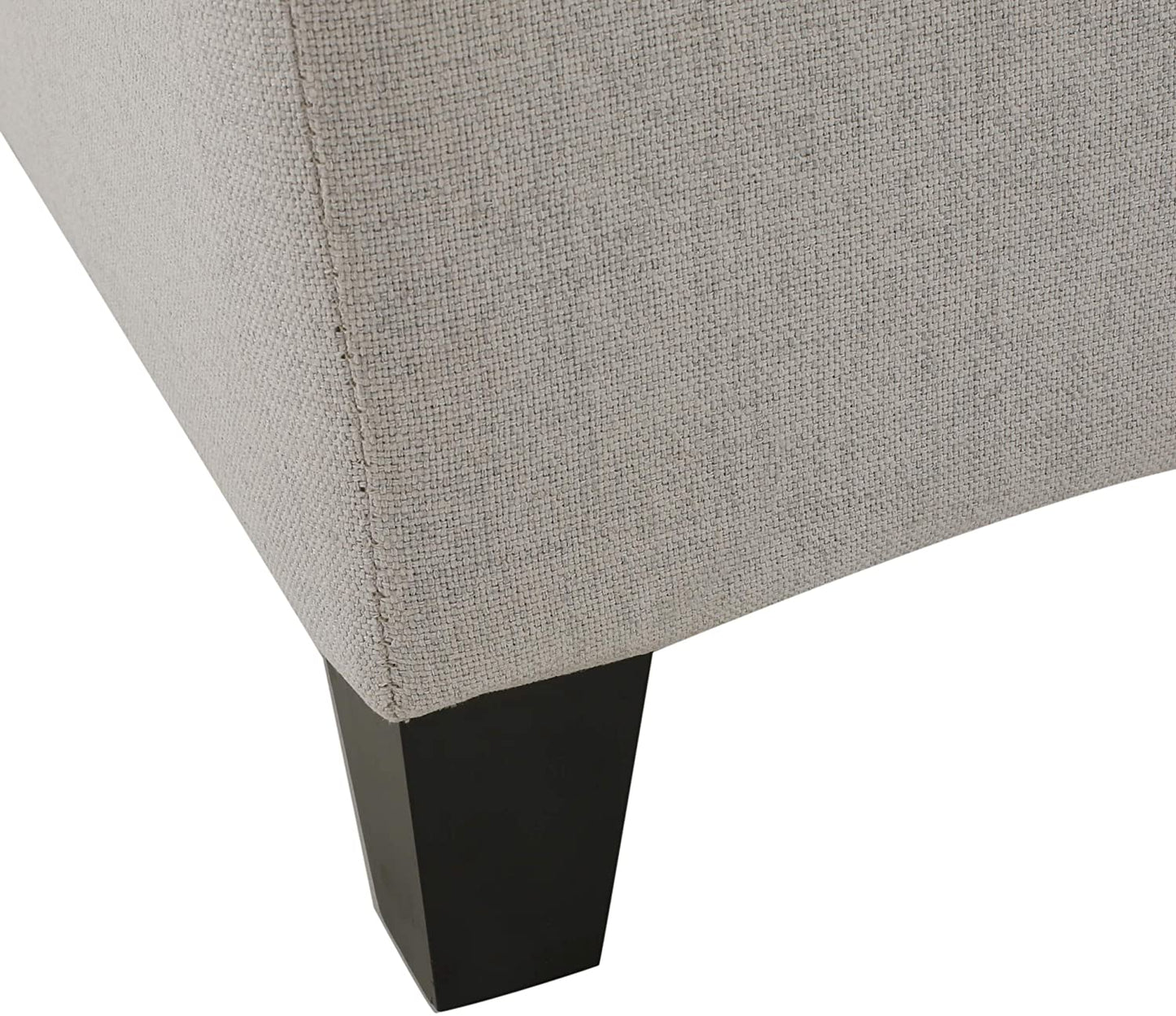 Ottomans : Home Mission Fabric Storage Ottoman, Light Grey