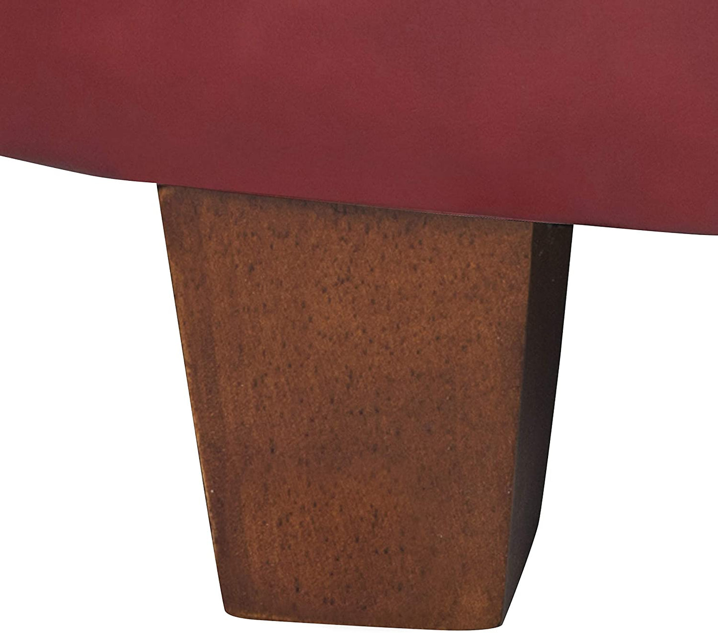 Ottomans : Large Leatherette Storage Ottoman Distressed Brown Faux Leatherette