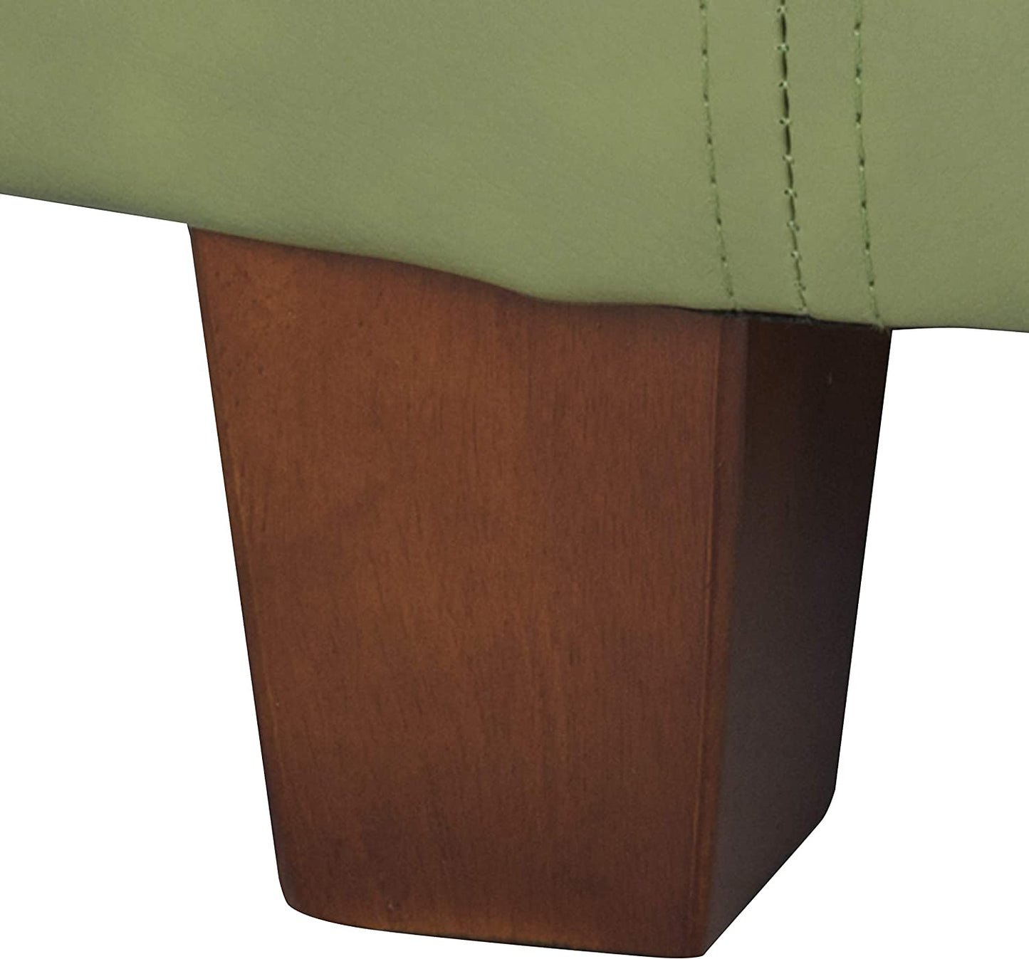 Ottomans : Large Leatherette Storage Ottoman Distressed Brown Faux Leatherette