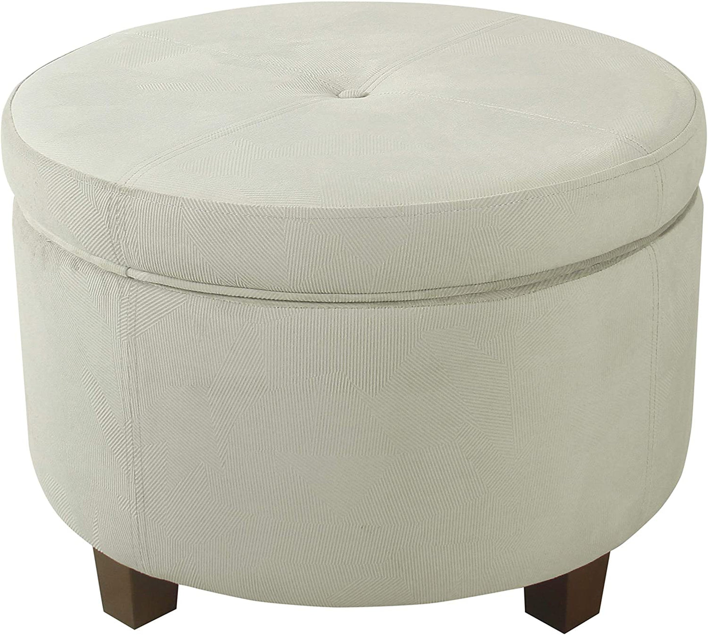 Ottomans : Large Leatherette Storage Ottoman Distressed Brown Faux Leatherette