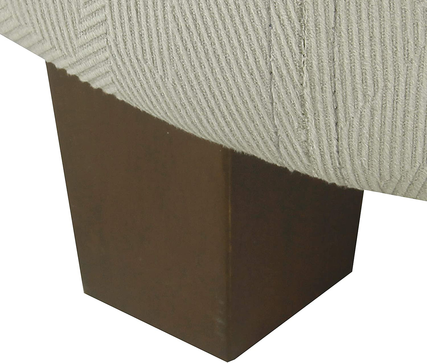 Ottomans : Large Leatherette Storage Ottoman Distressed Brown Faux Leatherette