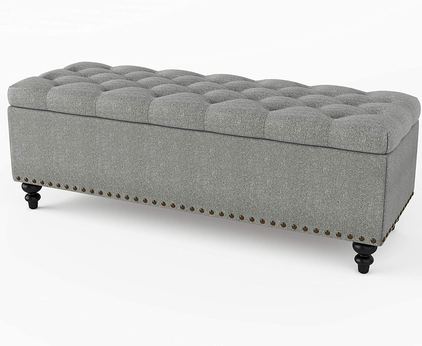 Ottomans : Ottoman Bench with Storage, Storage Bench with Safety Hinge