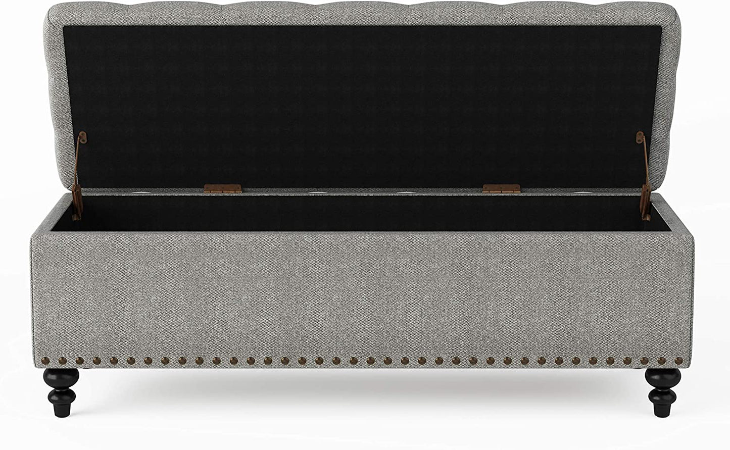 Ottomans : Ottoman Bench with Storage, Storage Bench with Safety Hinge