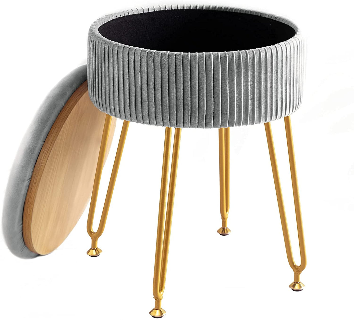 Ottomans : Velvet Storage Ottoman Foot Rest