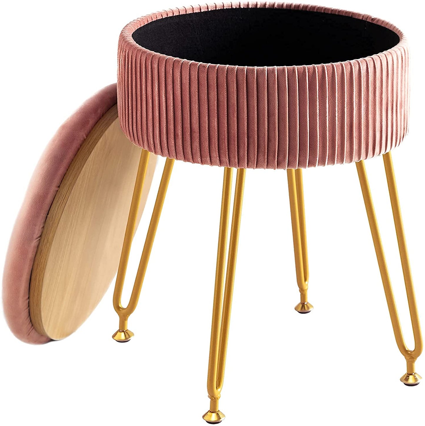 Ottomans : Velvet Storage Ottoman Foot Rest