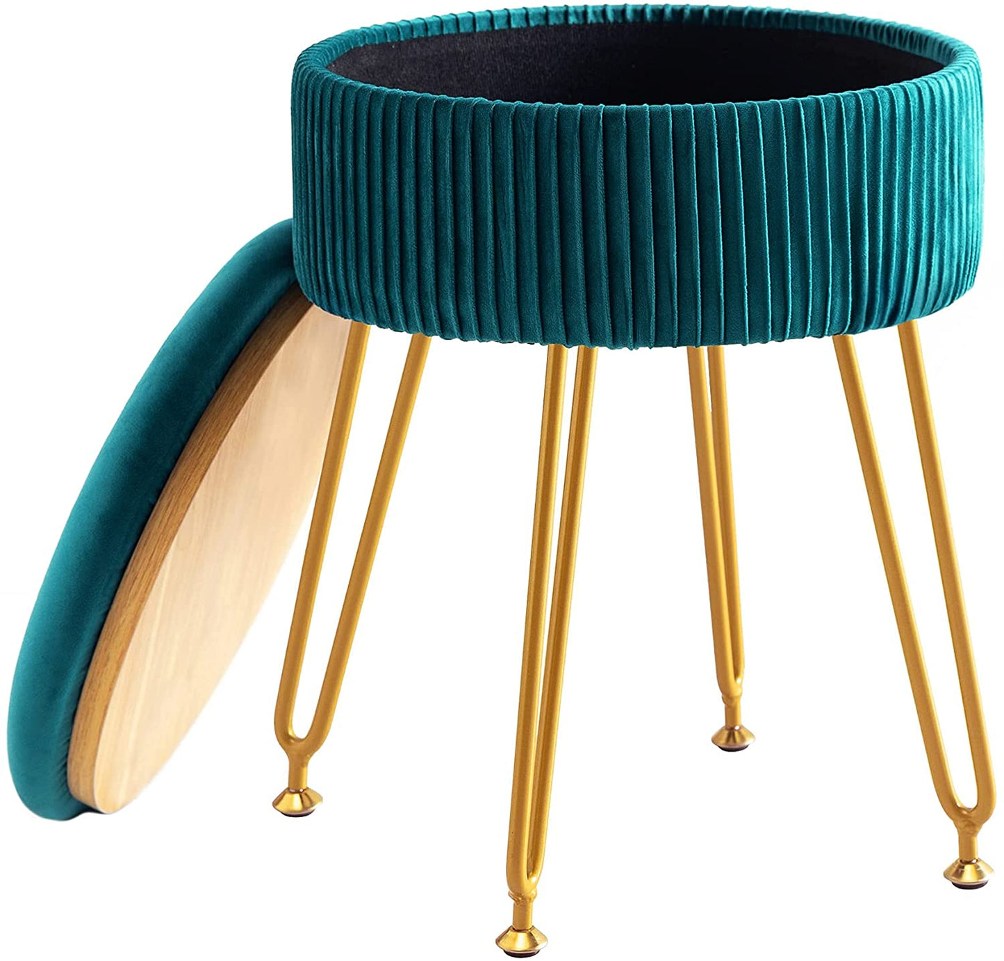 Ottomans : Velvet Storage Ottoman Foot Rest