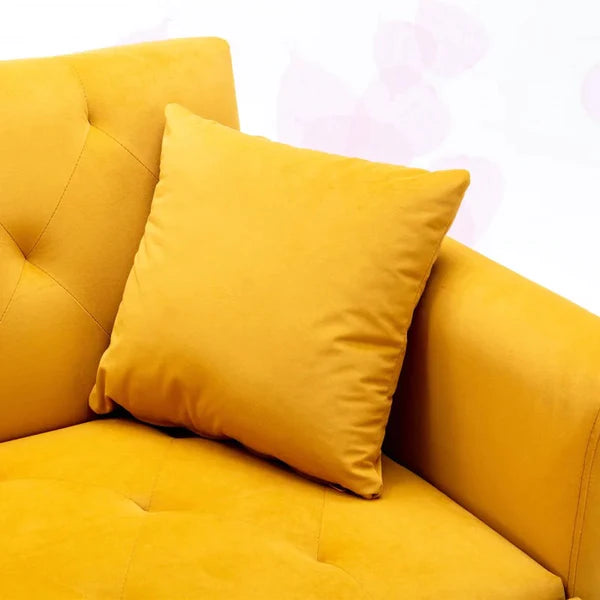 Lounge Chair: Matisha Tufted Two Flared Arms Chaise Lounge