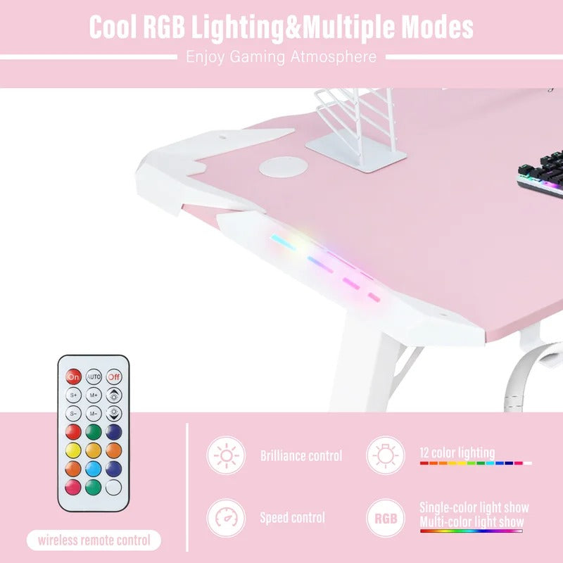 Computer Table: Pink Computer Desk