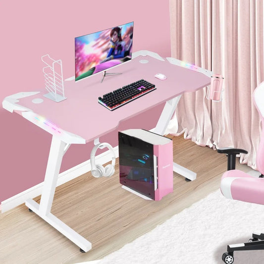Computer Table: Pink Computer Desk