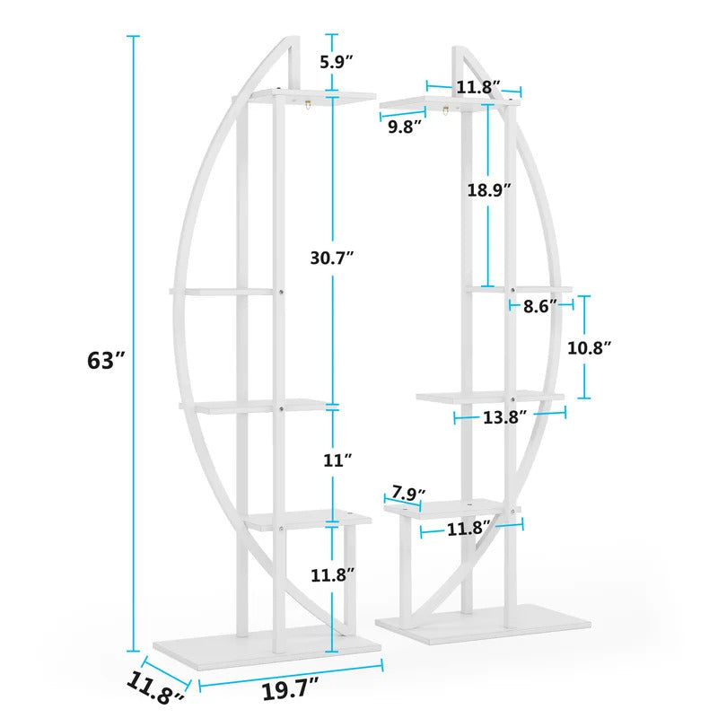 Plant Stand: Free Form Curved Design Plant Stand