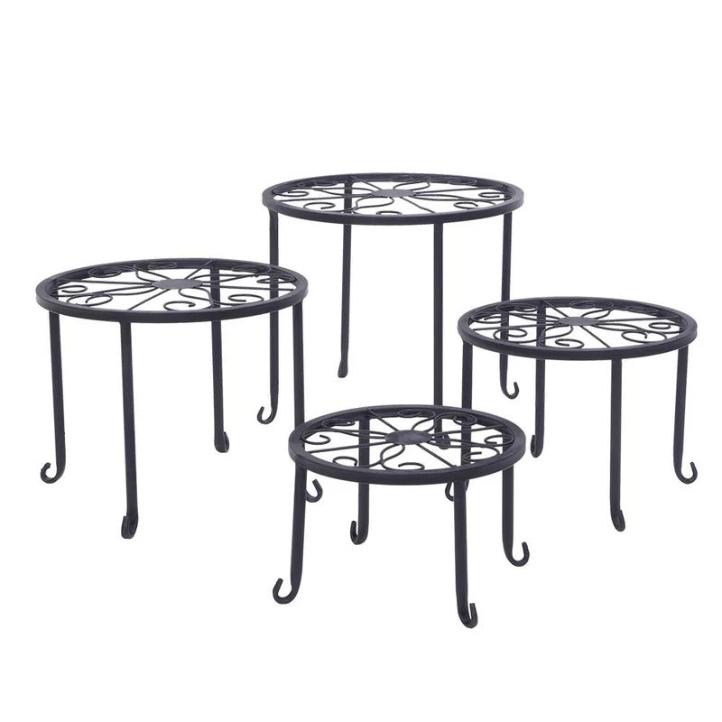 Plant Stand: Metal Petal Stand