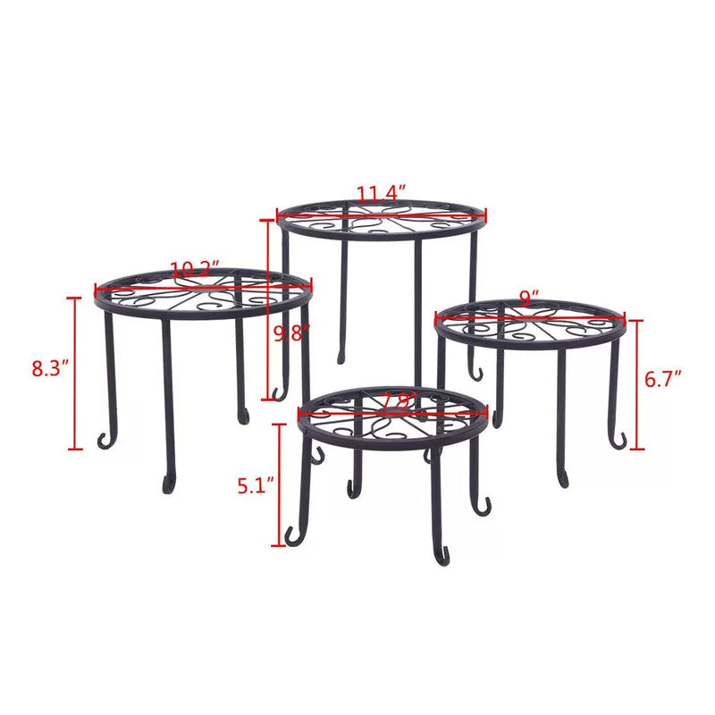 Plant Stand: Metal Petal Stand