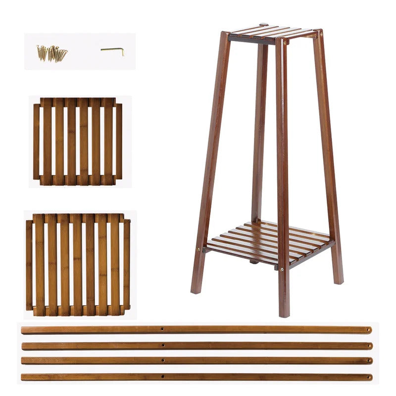 Plant Stand Multi-Tiered Bamboo Plant