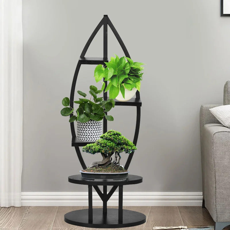 Plant Stand: Oval Shape Multi-Tiered Plant Stand