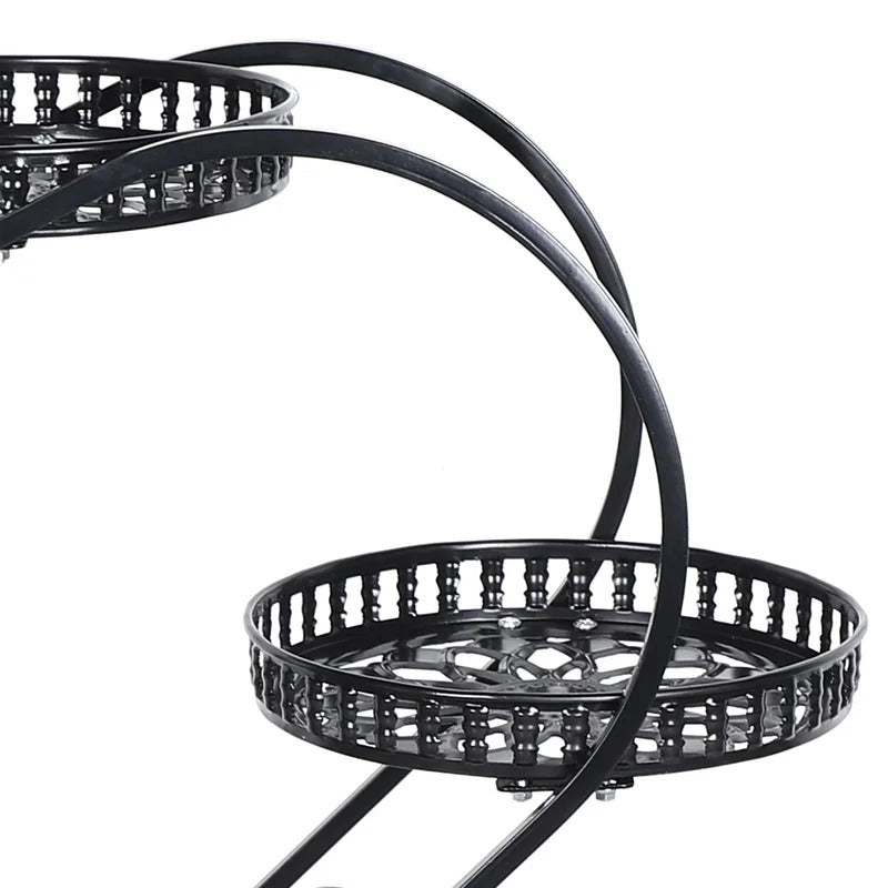 Plant Stand: Round Etagere Metal Plant Stand