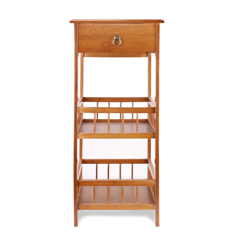 Plant Stand: Square Multi-Tiered Bamboo Plant Stand