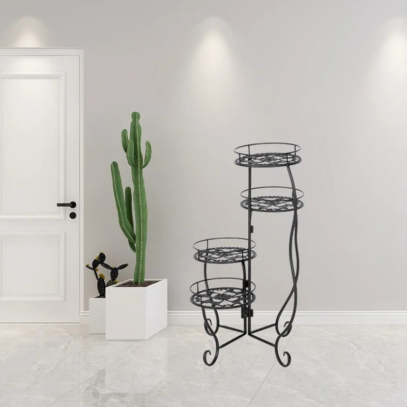 Plant Stand: Vintage Round Multi-Tiered Plant Stand