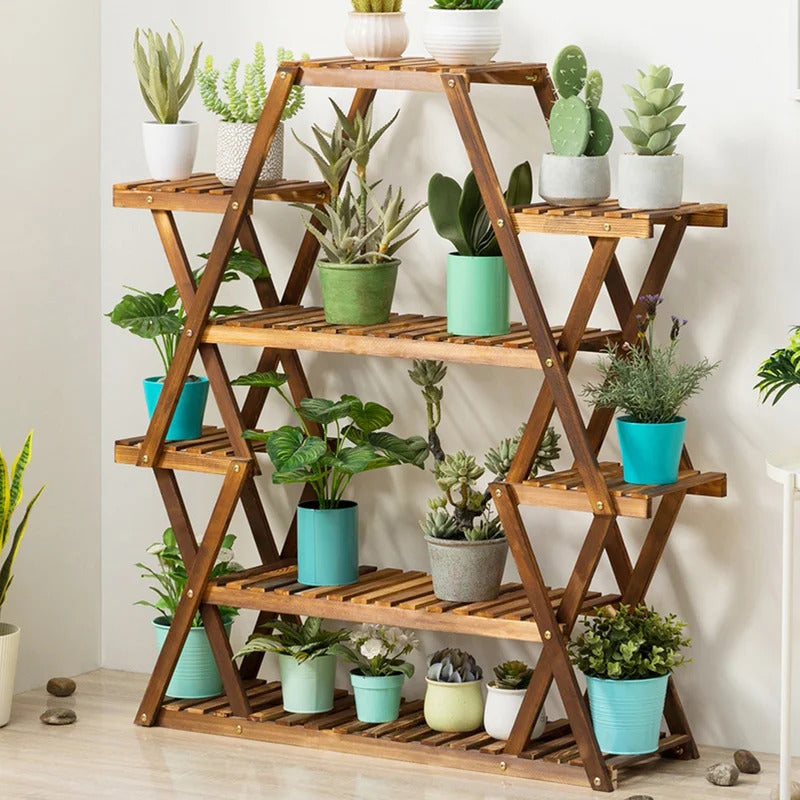 plant stand wooden indoor Plant Stand: Wood Square Etagere Plant Stand – Studio GKW