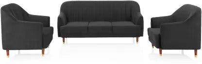 5 Seater Sofa Set: Polyester Fabric 3 + 1 + 1 Sofa Set