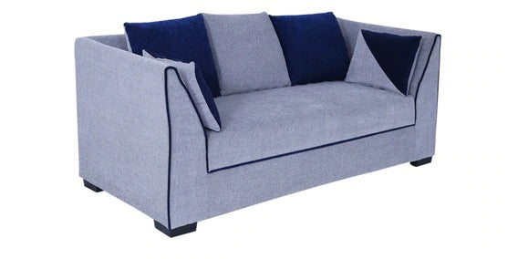 3 Seater Sofa Set:- Polyurethane Cushioned Fabric Sofa Set (Grey)