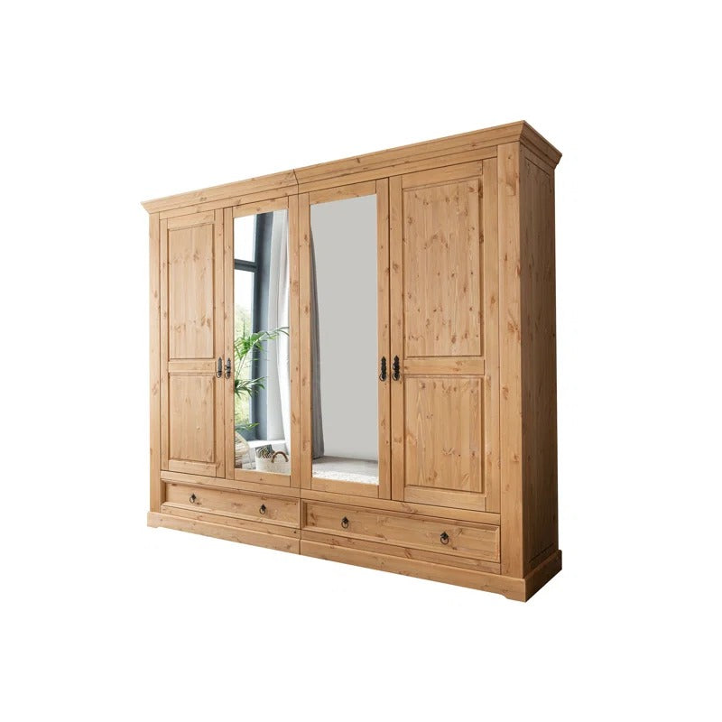 4 Door Wardrobe: Popular 4 Door Solid Wood Wardrobe