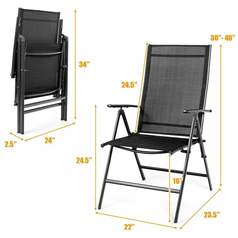 Portable Chair: Adjustable Portable Reclining Folding Desk Chair