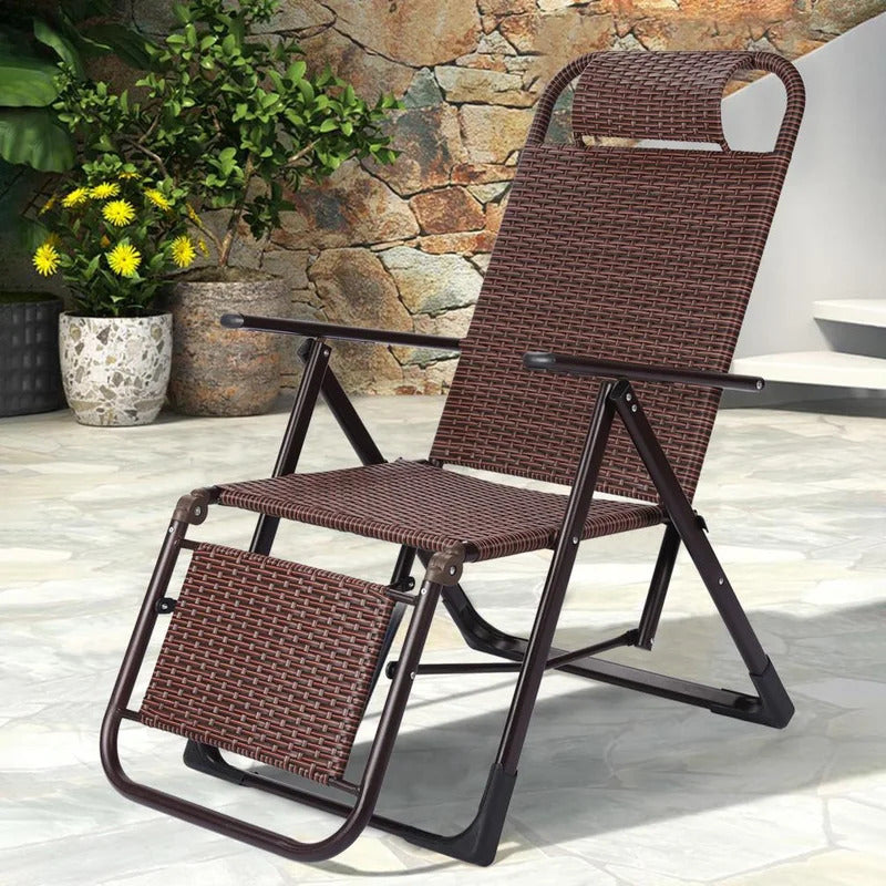 Portable Chair: Folding Recliner Chair, Adjustable Lounge Chair