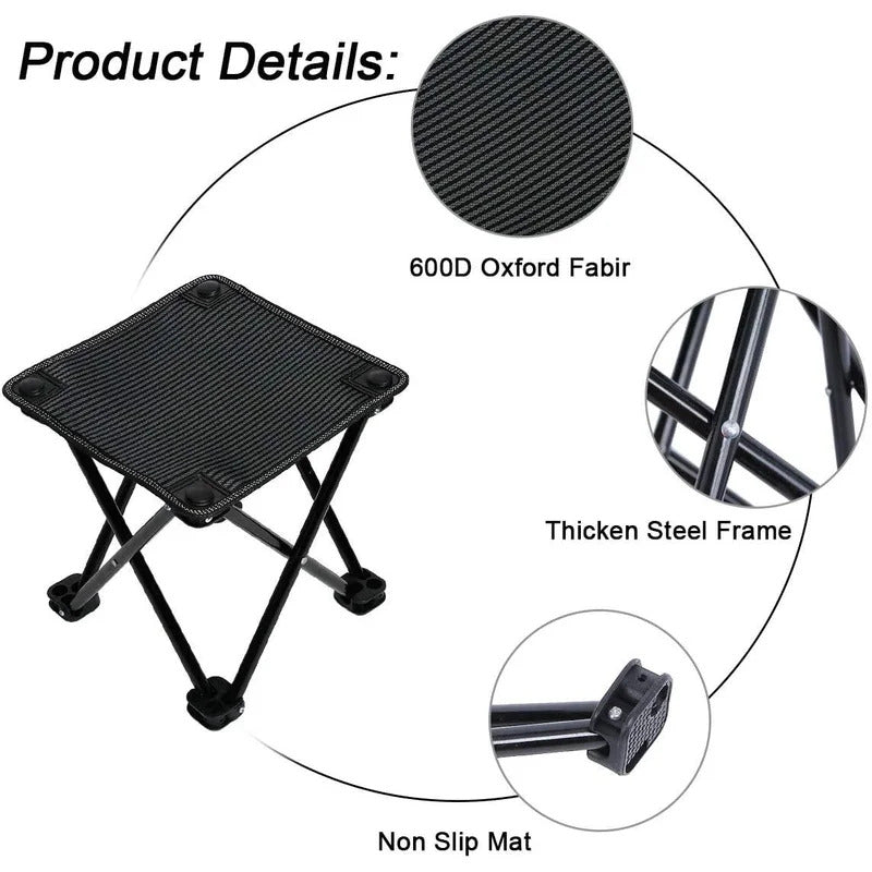 Portable Chair: Mini Camping Stool Portable Folding Stool Portable Chair