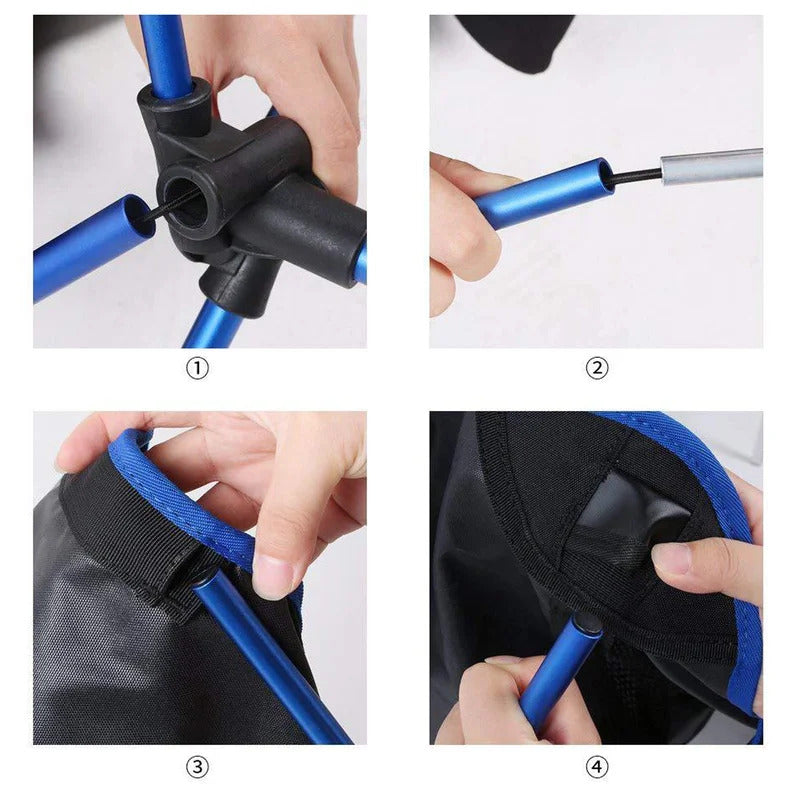 Portable Chair: Portable Outdoor Folding Reclining Chair