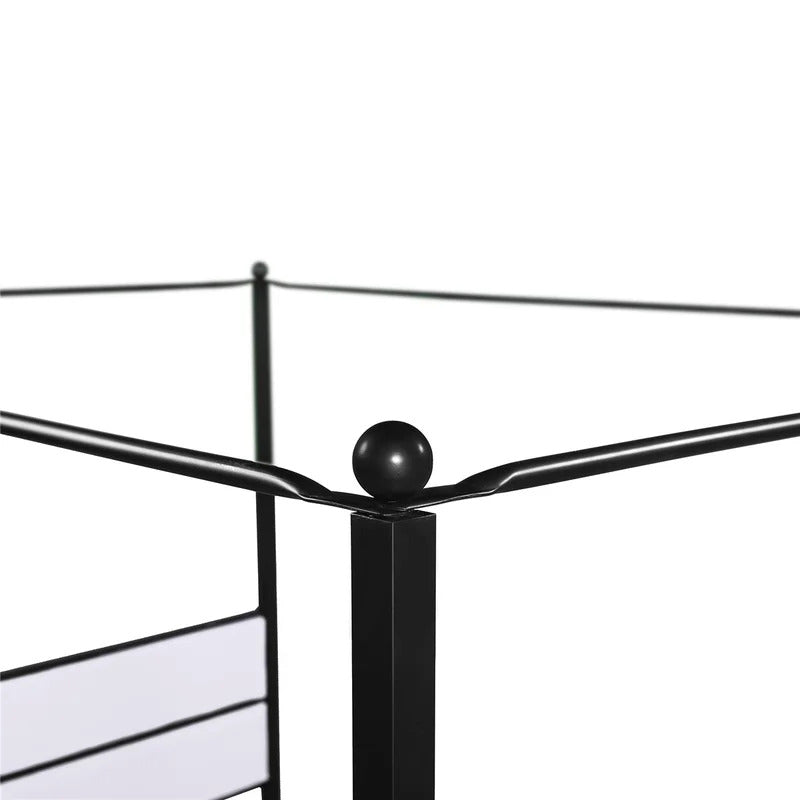 Poster Bed: Metal Queen Poster Bed