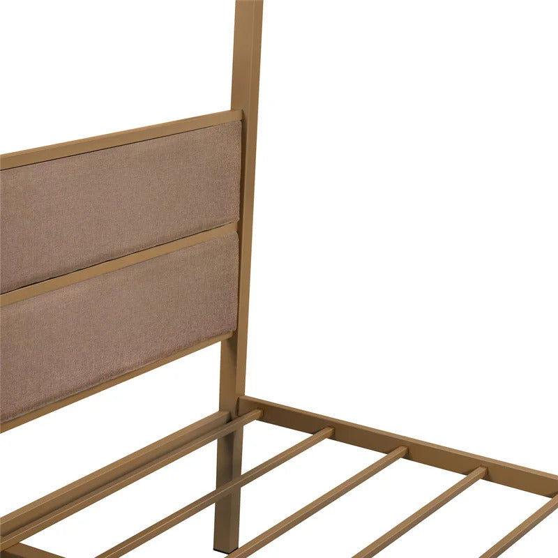 Poster Bed: Metal Queen Poster Bed