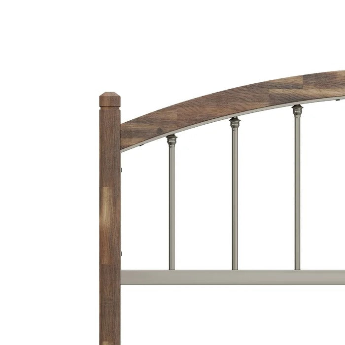 Poster Bed: Solid Wood Brown Poster Bed