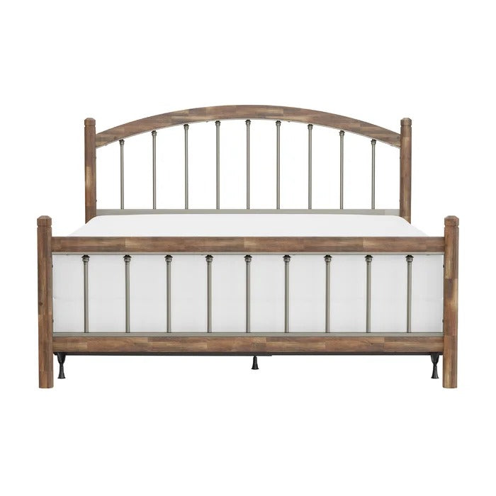 Poster Bed: Solid Wood Brown Poster Bed