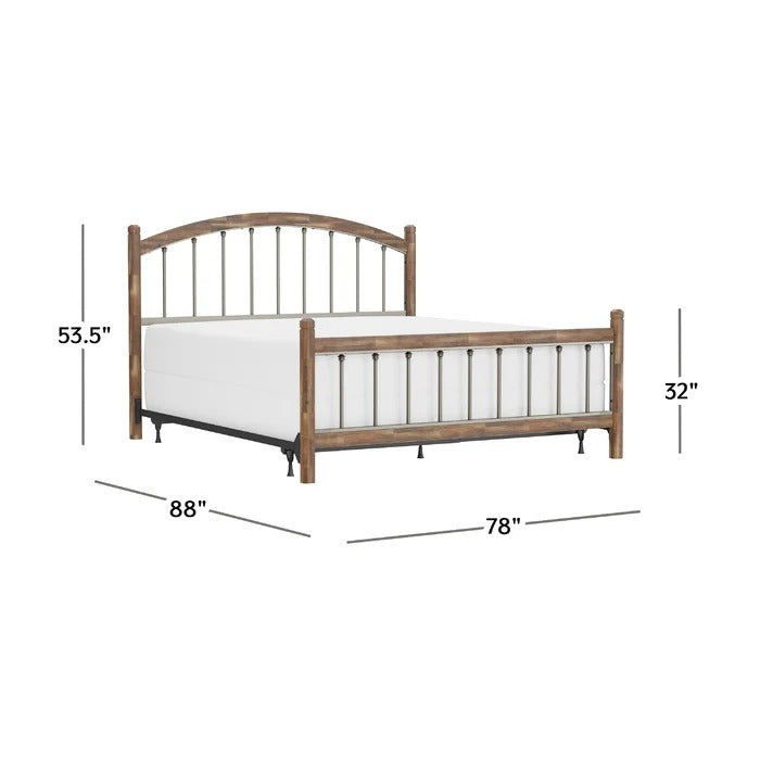 Poster Bed: Solid Wood Brown Poster Bed