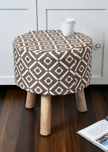 Pouffe: Box Seating Pouffe With Digital Print