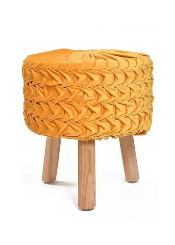 Pouffe: Calwood Legs Solid Smocking Pouffe