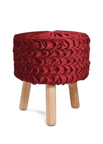 Pouffe: Calwood Legs Solid Smocking Pouffe