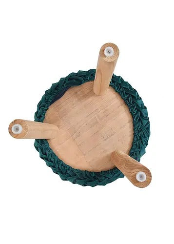 Pouffe: Calwood Legs Solid Smocking Pouffe