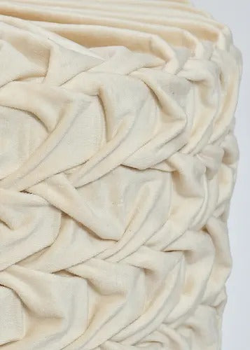 Pouffe: Calwood Legs Solid Smocking Pouffe